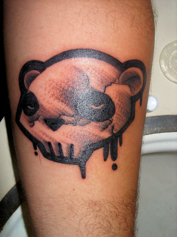 Hes just a cool dude with a cute panda tattoo! panda tattoos